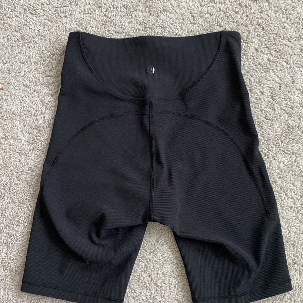Lululemon Black Ribbed Bike Shorts